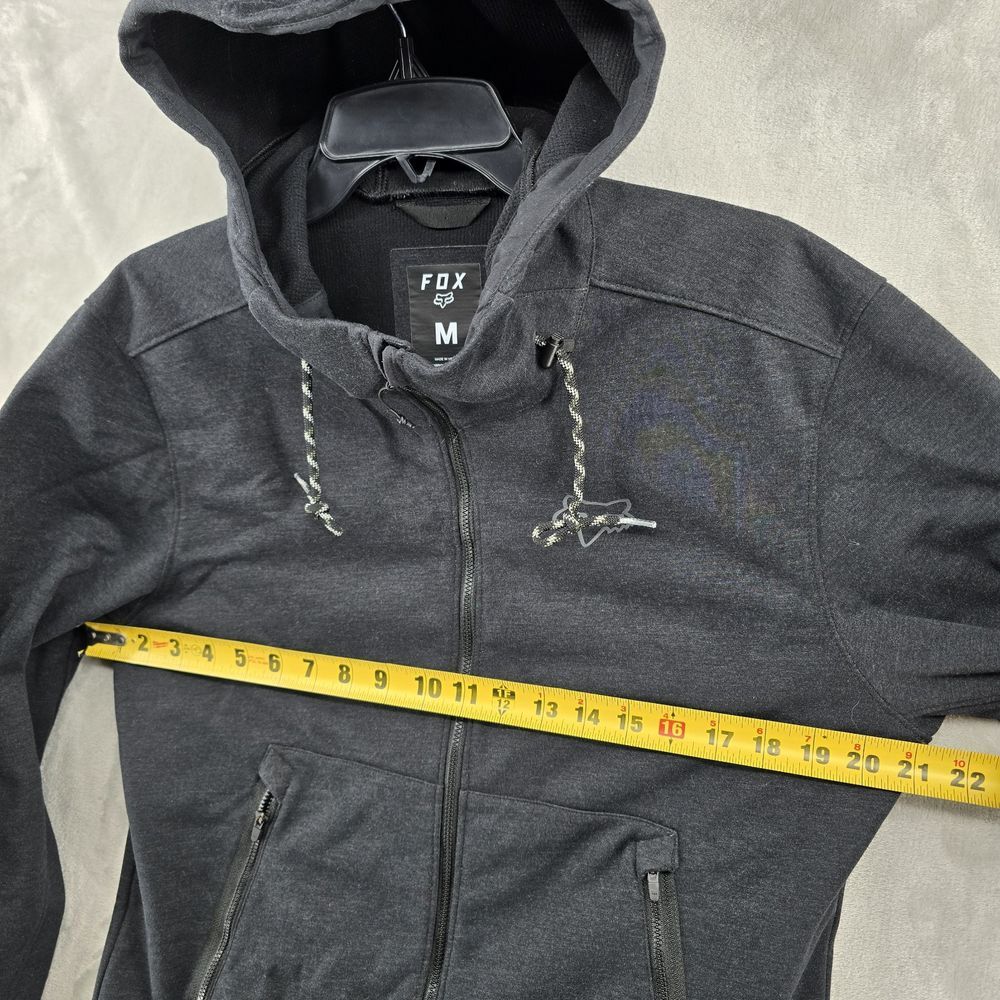Fox Racing Ranger Fire Jacket Mens Medium Black Soft Shell Full Zip Hoodie - Picture 4 of 7